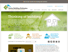 Tablet Screenshot of homebuildingestimates.com